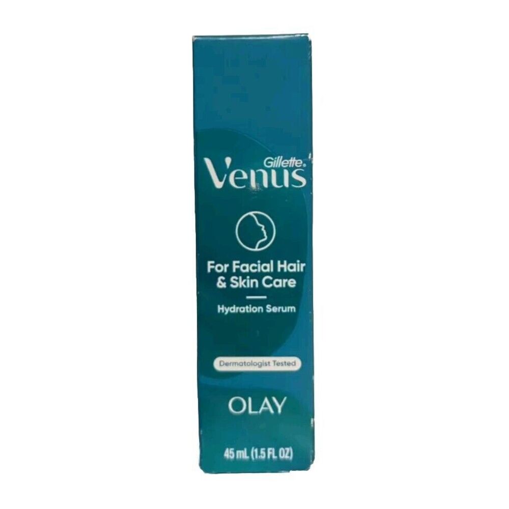 NEW Gillette Venus Olay Hydration Serum for Facial Hair & Skin Care 1.5 fl. oz.